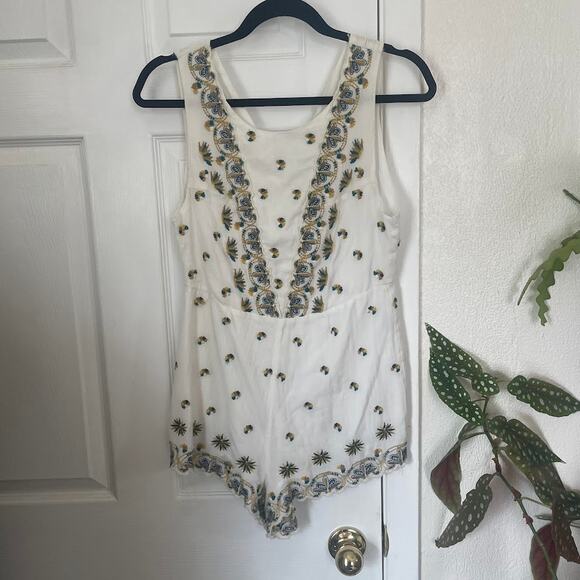Free People Margarita Sleeveless Embroidered Romper - Picture 2 of 7